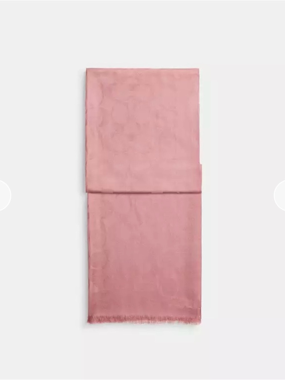NWT Coach Women's Signature Wrap Fringe Patterned Scarf CB700 True Pink - Picture 5 of 6